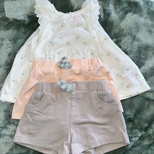 Tommy Bahama Kids Matching Set - White, Pink, and Gray